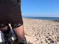 ElsaRixterXXX My walk without panties near the bridge and the city beach along the sea.