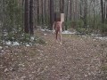 Naturist: Polish man walks through frozen forest (naked dick) - KolowskiBRO NAKED!!!