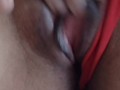 Mi coño mojado en lenceria roja. My Pussy