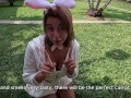 I'm a bunny, today I learned that can also put carrots in my tight pussy and ass to cum - ALIX VLOGS
