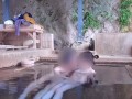 混浴露天風呂に入ったら誰も居なかったので昼間っからイケナイ性交
