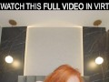 Sweet redhead Lola Red passionately plays with a brubber dick in VR.