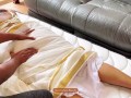 Hot Mallu Wife in Kerala Kasavu Saree Gets Erotic Massage – Big Ass & Thighs Massaged - Loud Moaning