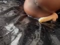 Fucking  myself  wet with my dildo