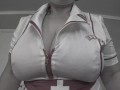 Mature bbw of the nurse cries and shows its big natural sagging boobs