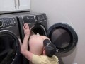 Slutty House Maid Gets Stuck in Washing Machine and Gets Fucked Hard