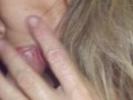 Blonde deep throats hard cock