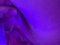 Preggo Lola Sky quick masturbation with happy end squirt at the tanning salon