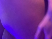 Preggo Lola Sky quick masturbation with happy end squirt at the tanning salon