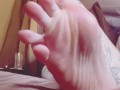 Foot worship tease