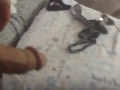 White Milf Flashes Her Pretty Pink Pussy and Hot Latino Guy Masturbates While She Plays Video Games