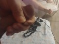 White Milf Flashes Her Pretty Pink Pussy and Hot Latino Guy Masturbates While She Plays Video Games