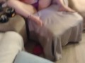 Pretty Milf Lifts Up Her Mini Dress and Lets Hot Latino Daddy Masturbate While She Plays Fortnite