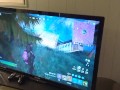 Pretty Milf Lifts Up Her Mini Dress and Lets Hot Latino Daddy Masturbate While She Plays Fortnite