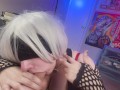 HUGE TITS 2B COSPLAYER SLOPPY DEEPTHROAT AND TITTYFUCK