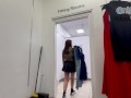 Mini skirt teen gets upskirted at every store in the mall