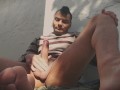 Hot Handjob Big Cock Sexy N1 Suave Masturbation Hard Caliente Delicioso trabajo de mano Al Aire