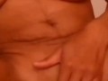 Ebony babe Kiraah rubbing her juicy Ebony pussy for me