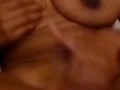 Ebony babe Kiraah rubbing her juicy Ebony pussy for me