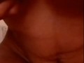 Ebony babe Kiraah rubbing her juicy Ebony pussy for me