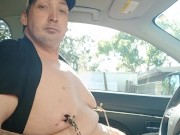 Playing with my nipples in broad daylight