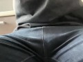 I got horny in the office at work and I'm jerking my small dick under the table!