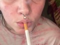 Smoking Brunette Babe - Full Vids On OF