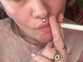 Smoking Brunette Babe - Full Vids On OF
