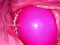 Inside a Camgirl Cervix POV Camera in Vagina with Pink Vibrating Toy