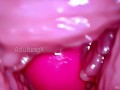 Inside a Camgirl Cervix POV Camera in Vagina with Pink Vibrating Toy