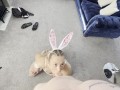 Easter Bunny loves to suck dick, facial POV, double cumshot. Happy Easter! (Loula lucky)