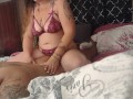 Royal treatment massaging guy and sucking his dick and letting him fuck me and I ride his cock
