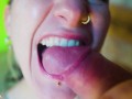 POV Amateur Cock Biting Blowjob - Using my Teeth to Give a Blow Job on Nikolaz' Big Dick