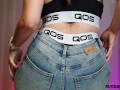 ASMR jeans scratching SFW with QOS tattoo