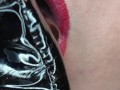 Faceless fetish doll drooling / Lipstease / ASMR