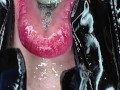 Faceless fetish doll drooling / Lipstease / ASMR