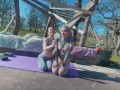 JOI Voyeur Stretching in Yoga pants with my tattoo girlfriend Anuskatzz