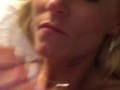 Amateur hot milf eating studs cum out of her pussy