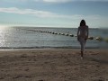 POV Stranger on a public beach invited to her hotel / RIDING MY COCK HARD
