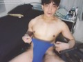 Unbuckled. Oppa strips off his metal briefs and masturbates and ejaculates for you.