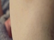 Caught her playin and cum on her pussy