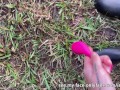 Farm Girl Rubs Pussy and Cleans Off Cum-Soaked Toy