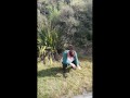Trashy Kiwi MILF pisses on roadside with oncoming traffic