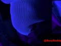 Sexy MILF Cum Slut Fucks in Blacklight Remove Glow In Dark Condom Creampie