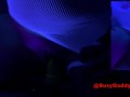Sexy MILF Cum Slut Fucks in Blacklight Remove Glow In Dark Condom Creampie