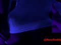 Sexy MILF Cum Slut Fucks in Blacklight Remove Glow In Dark Condom Creampie