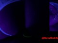 Sexy MILF Cum Slut Fucks in Blacklight Remove Glow In Dark Condom Creampie