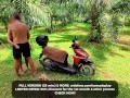 Wild Girlfriend Fuck on a Scooter & Wet Squirt in a Jungle During Rain