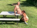Full Nude and Exposed Outdoors Blowjob and Facial (Missy and George)