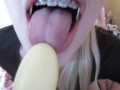 I'm sad if I don't eat your cum, cum on my tits and in my mouth